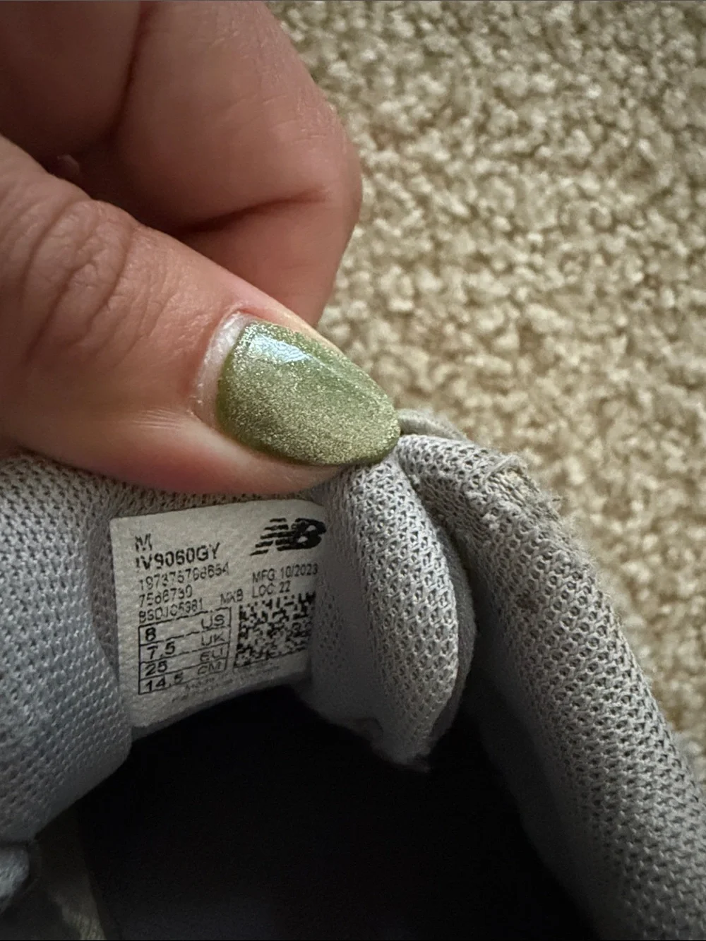 New Balance Kids Gray and White Sneakers with Pink Accent